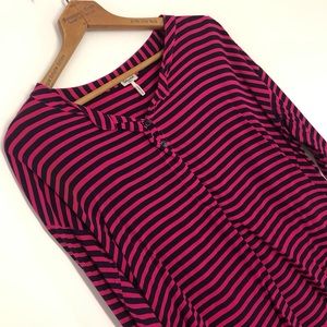 Splendid Pink Stripe Button Down Blouse Top Small